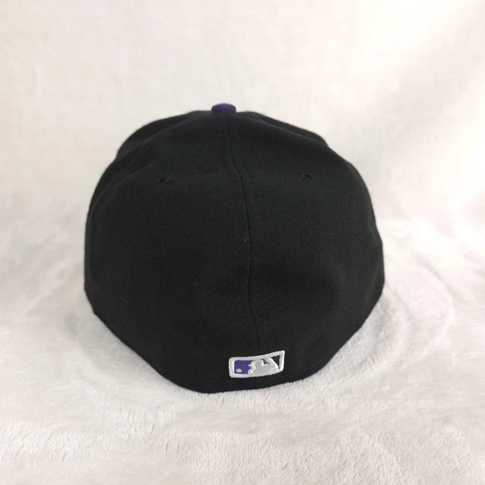 Colorado Rockies Hat On Field Players Cap Fitted Mens 7‎ 5/8 Purple MLB Baseball
